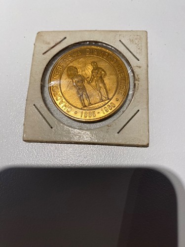 1960 CHADRON NEBRASKA DIAMOND JUBILEE Brass 50 Cent TOKEN Coin Slabbed VG ! - Picture 2 of 2
