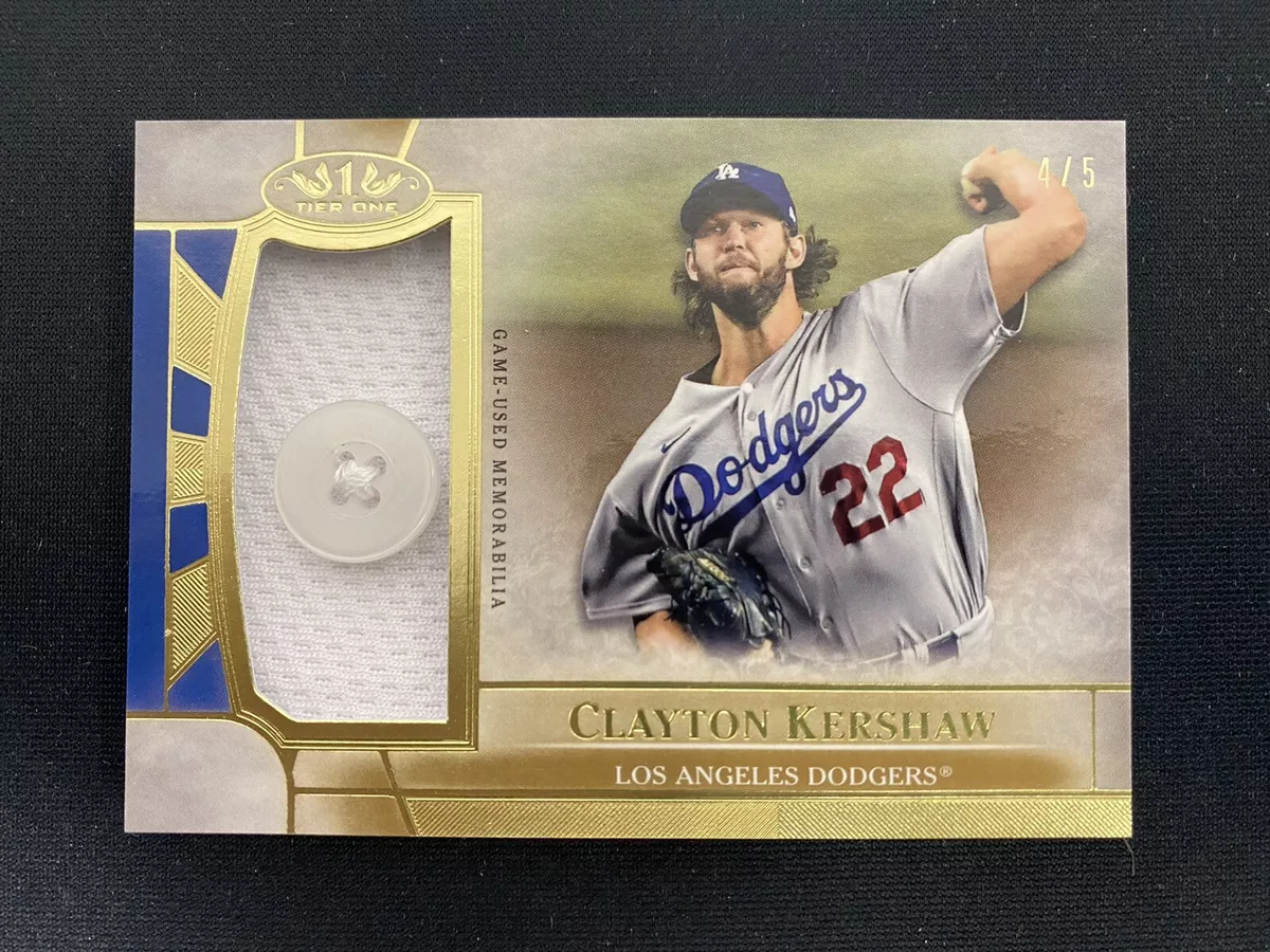 CLAYTON KERSHAW 2021 Topps Tier One Uniform Button Relics #T1UBCK