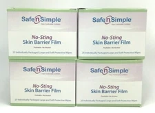 100 Safe n' Simple SNS00807 No-Sting Skin Barrier Wipes Expires 02/2026