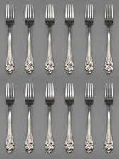 SET OF TWELVE - Oneida Stainless Flatware -  AMARYLLIS -  Dinner Forks * USA