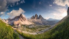 Landscape dolomites italy mountains valley Custom Gaming Mat Desk