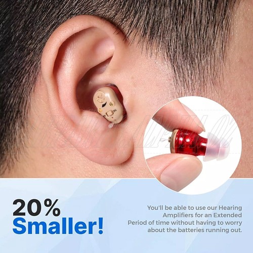 1 Pair Rechargeable Digital Hearing Aids In-Ear Invisible Sound Voice Amplifier - Picture 12 of 12