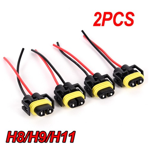 2pcs H11 H8 Headlight/Fog Lamp Female Adapter Hness Sockets C Cable Plug DI - Picture 3 of 12