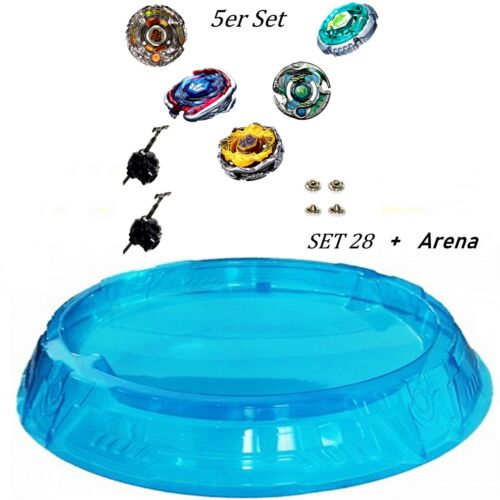 SET OF 5 28 + arena 45 cm / gyro for Beyblade metal fusion zero 4D burst arena - Picture 1 of 1