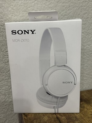 Sony MDR-ZX110 Ear-Pad (On the Ear) Headband Headphones - White NEW SEALED