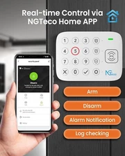 11-Piece Home Security Kit WiFi No Contract Alexa Google Motion Door Sensors