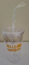 Plastic Tumbler With Lid And Reusable Straw 500 ml