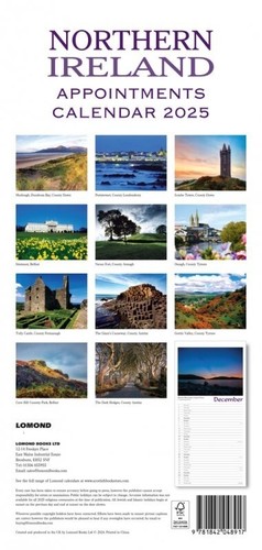 Northern Ireland Appointments Calendar 2025 Wall Planner Christmas Gift - Picture 2 of 3