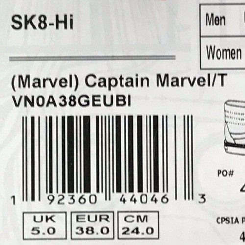 Zapatos Vans Sk8 Hi Marvel Captain - Imagen 8 de 8