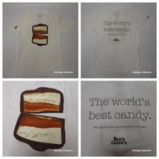 SEE'S SEES CANDIES RARE LIMITED EDITION SCOTCHMALLOW GRAPHIC WHITE SHIRT SIZE M