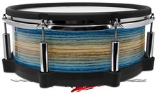 Wrap for Roland vDrum Shell PD140 Exotic Wood Zebra Wood Burst Neon Blue