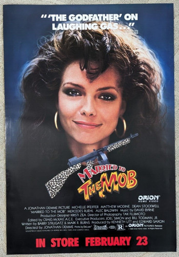 Married To The Mob 1989 Home Video Movie Poster 26X38 Rolled 1 Sheet