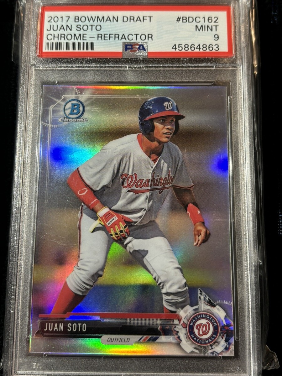 2017 BOWMAN CHROME DRAFT REFRACTR JUAN SOTO # BDC162 PSA9 QUANTY