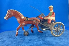 antikes spielzeug vor 1945 Sulky mit Jockey