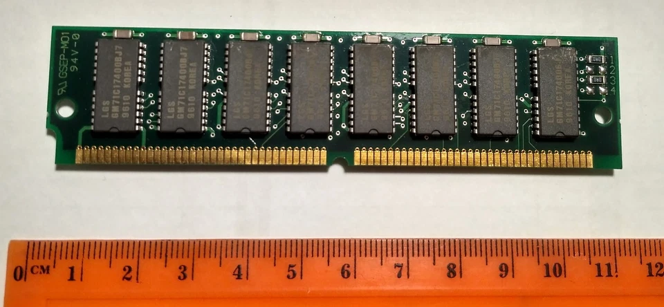1pcs LG SEMICON E71042 16 MB MEMORY RAM 72-PIN SIMM GMM7364100 Gold Plated - Image 3 of 3