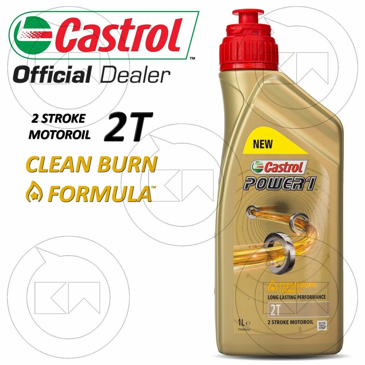 1LT OLIO LUBRIFICANTE CASTROL POWER 2T MOTO SCOOTER TEMPI