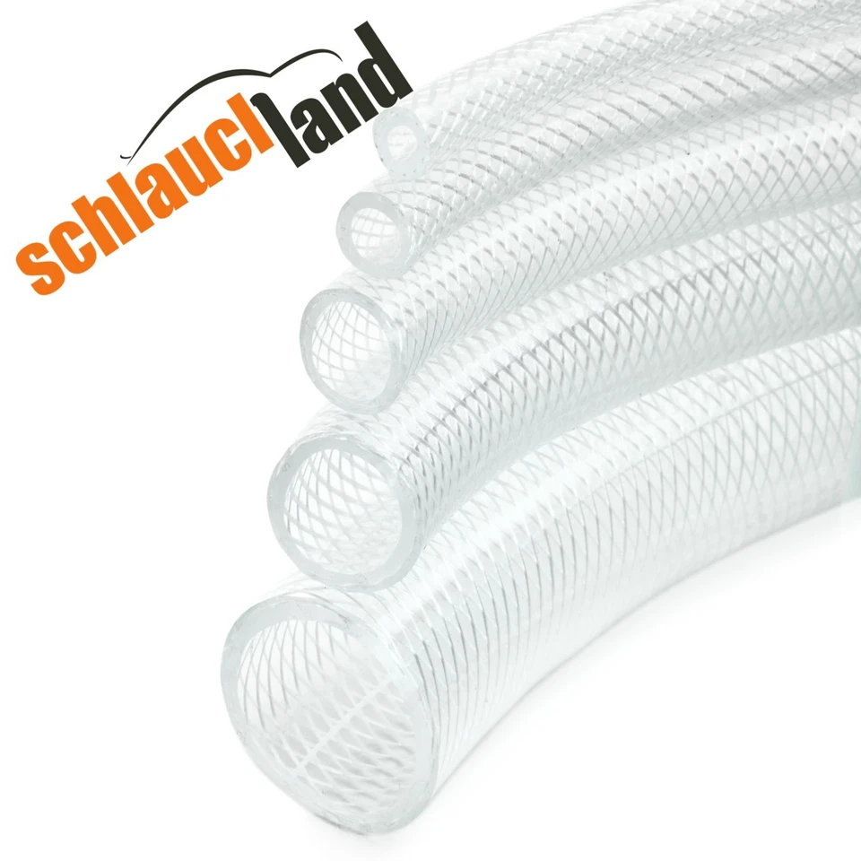 1m TUBO flessibile PVC rinforzato Tessuto ALIMENTARE Fluido trasparente FDA Aria - Immagine 3 di 4