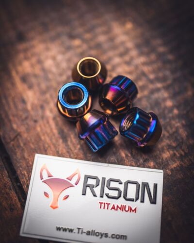 Rison Titanium Lug Nuts Open End Lug Nuts 12 Point GR5 Ti M12 M14 Lug Nut 20PCS - Picture 26 of 79