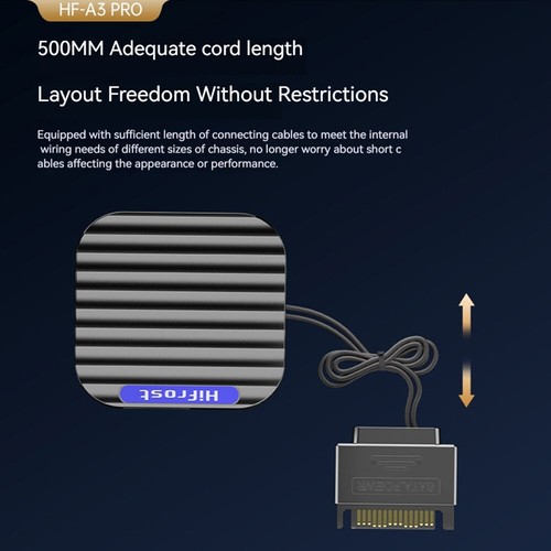 ARGB Controller 5V 3PIN to SATA Interface Extension Cable for PC Case Fan(Black) - Afbeelding 4 van 8