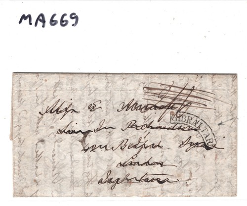 GIBRALTAR Superb ARC Cover 1838 Entire Letter London FORWARDED Liverpool MA669 - Picture 12 of 14