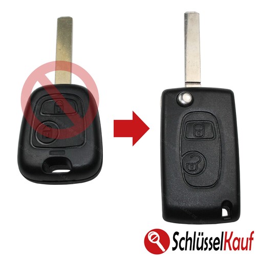 Umbau Klappschlüssel Autoschlüssel Fernbedienung passend für Peugeot 207 307 308 - Picture 5 of 8