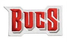 Buccaneers Bucs Text Football Embroidered Iron on Patch