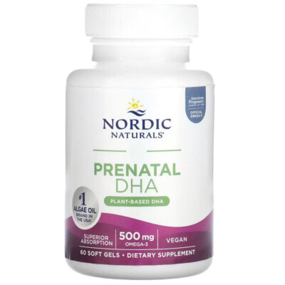 Nordic Naturals,Vegan Prenatal DHA, 250mg, 60 Weichkapseln - Blitzversand