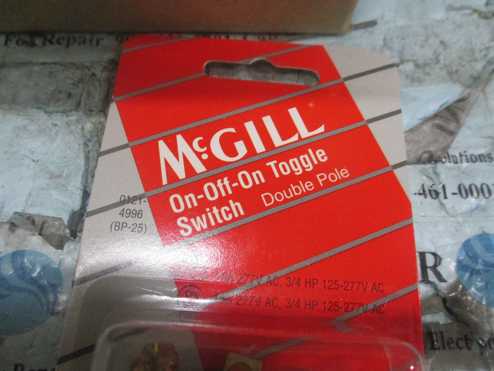 McGill On/Off Switch 15A 277VAC 3/4HP 125-277VAC - Foto 6