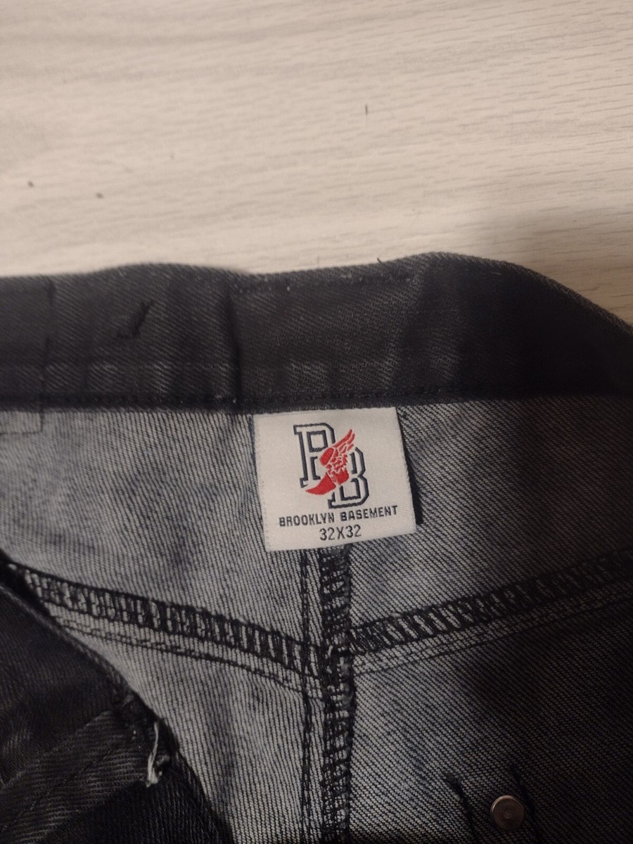 Brooklyn Basement Jeans Straight Leg Denim Black Pants Mens 32/32