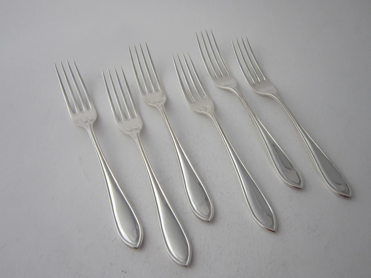 Antique Sterling Silver Sandringham Pattern Dessert Forks 1933 9 by Viners