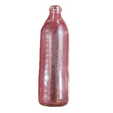 Vintage 8 Ounce Clear Glass Nursery Baby Bottle
