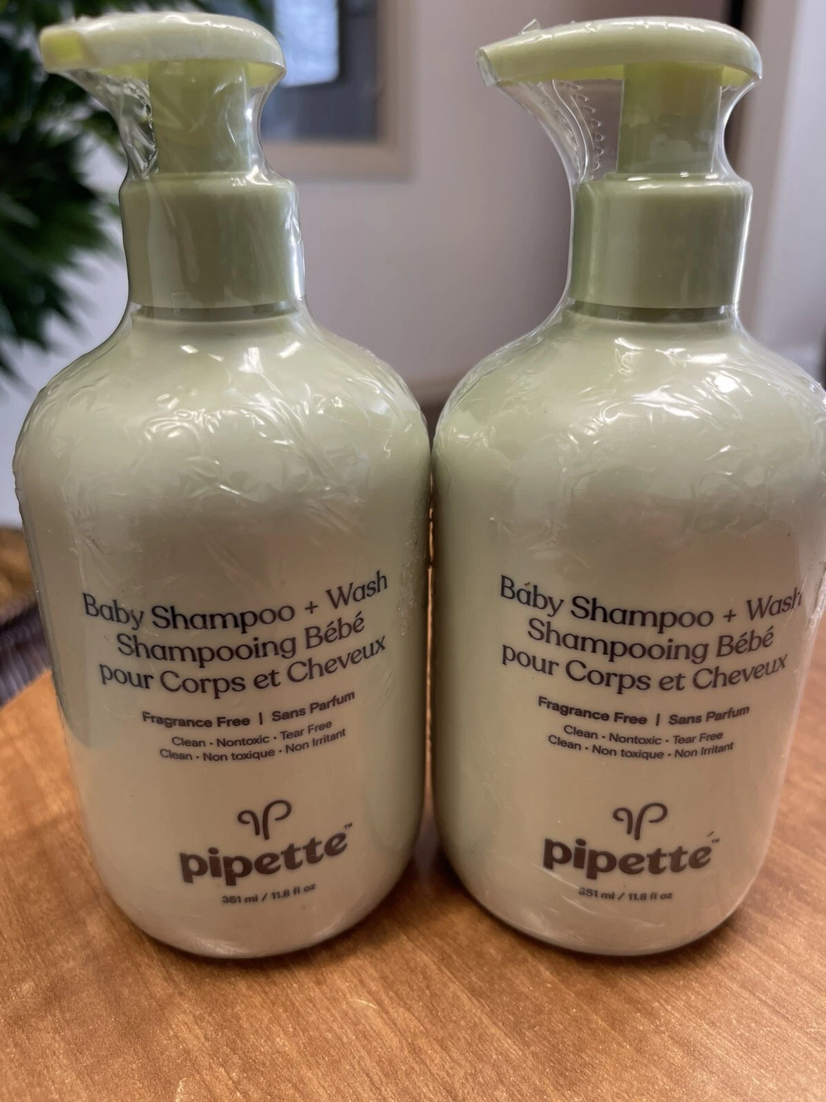 New! Pipette Baby Shampoo+ Wash Fragrance Free Gentle 11.8 fl oz Sealed X2
