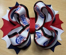 Los Angeles Clippers Basketball Inspired Hair Bow