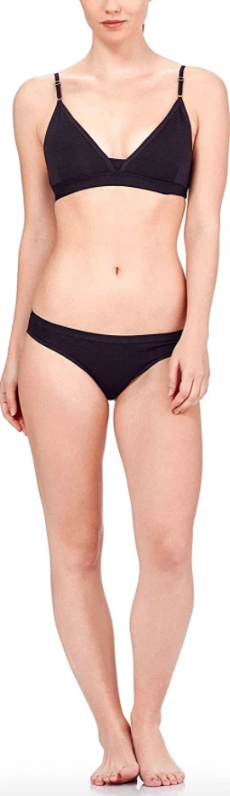 Ropa interior de bikini Icebreaker L1969 negra para mujer sirena lana merino talla M Foto 2 de 3