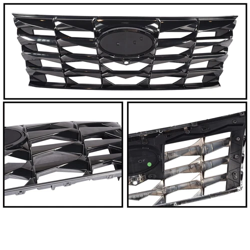 Front Grille W/Camera Hole Black For 2022 2023 2024 Hyundai Tucson 86350N9110 - Picture 4 of 11