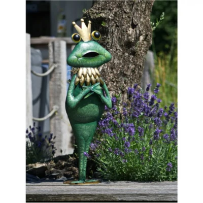 FROSCH FRIDOLIN aus METALL NEU FROSTFEST DEKO GARTEN FRÖSCHE TIERE 02-24010 - Bild 1 von 3