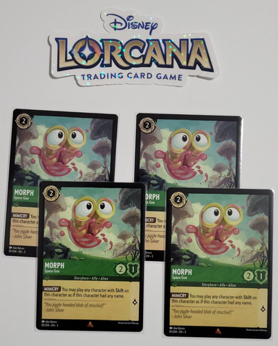 Disney Lorcana Morph Space Goo x4 Playset Rare Non Cold Foil - 第 1/1 張圖片