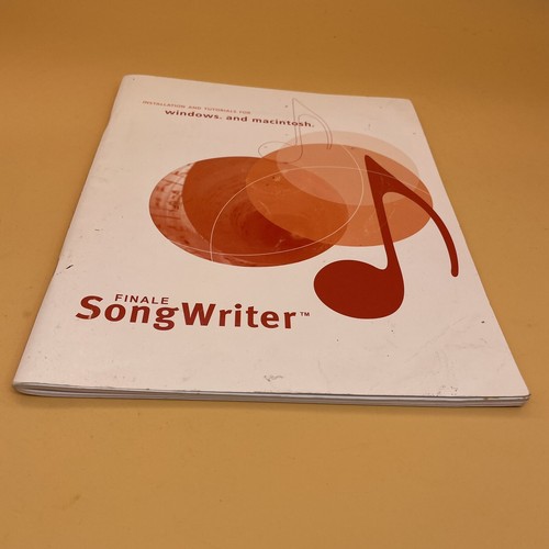 Finale Songwriter Installation & Tutorial Book for Windows Macintosh - Imagen 2 de 11