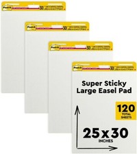 New 4-Pack 3M Post-it 559 VAD 4pk 25" x 30" Easel Pads 30 Sheets