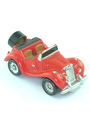 Micro Machines Vehicle Car MG TF 1954 Roadster Convertible T Series Galoob Red