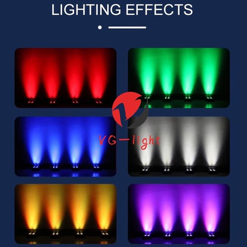 10pc+case/LED Par Light Battery Uplight Wireless Par Event Party Lighting 4x18w - Picture 7 of 9