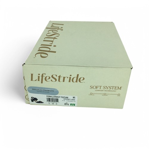 LifeStride Size 8.5 Women's Fiona Slingbacks Heeled Sandal LuxNavy Texture NEW - 第 12/12 張圖片