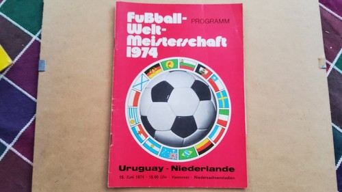 1974 World Cup Programme Uruguay v Holland (Hanover) incl Ticket RARE