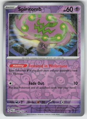 Spiritomb 089/193 Rare Paldea Evolved Pokemon Reverse Holo Near Mint