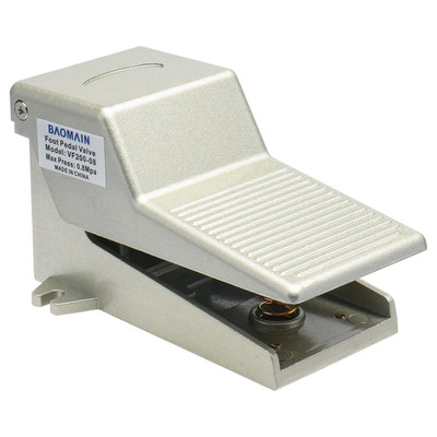 Pneumatic Air Foot Pedal Valve VF200-08 PT 1/4'' Nonslip Momentary 2 Position 3 W
