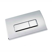 Square Chrome Pneumatic Toilet Concealed Cistern Large Flush Plate WC Button