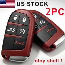 2pcs Key Fob Cover Shell Case For Jeep Dodge Charger Challenger Chrysler Remote 2pcs Key Fob Cover Shell Case For Jeep Dodge Charger Challenger Chrysler Remote