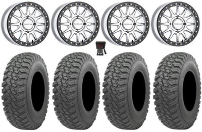 Raceline Alpha Bdlk 17''Wheels Si +40mm 37''Mongrel SQ Tires HondaPioneer 1K/Talon