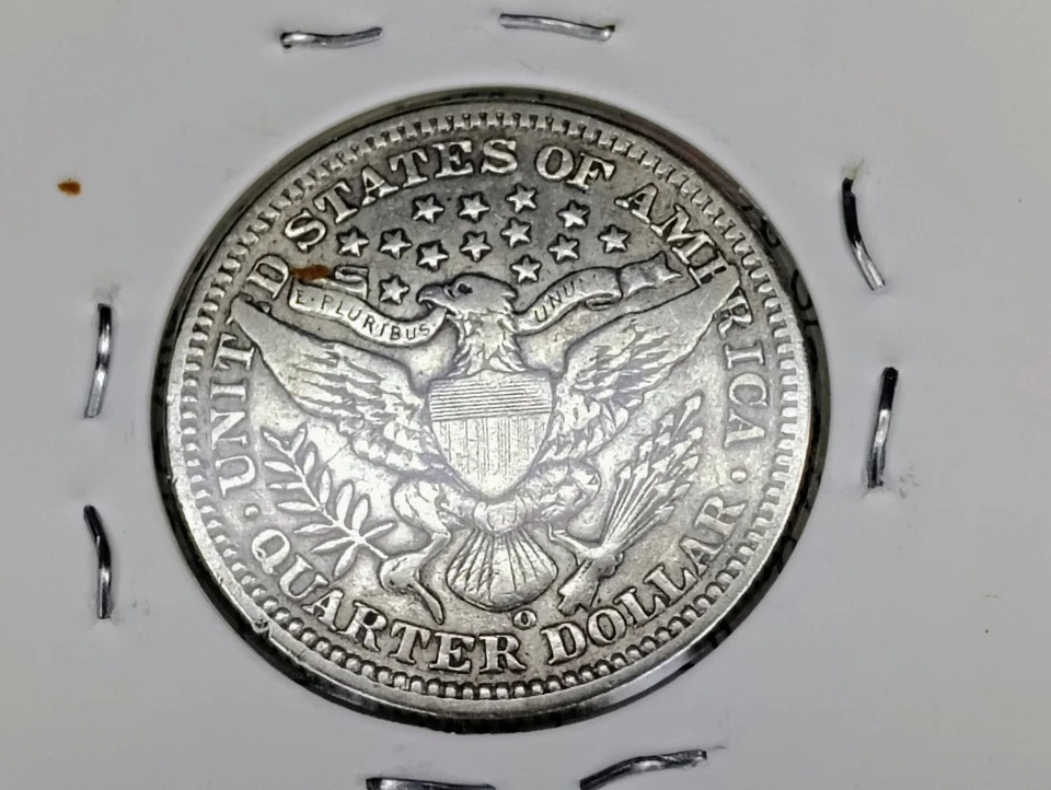 1908 0 Barber 90% Silver Quarter AU Beautiful Coin!!! + 1 Tube of Gold Flake!!! - Image 2 of 4