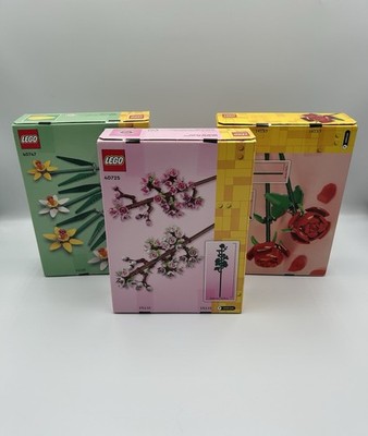 Lego Botanical Flowers Lot of 3 Blossoms 40725, Daffodils 40747